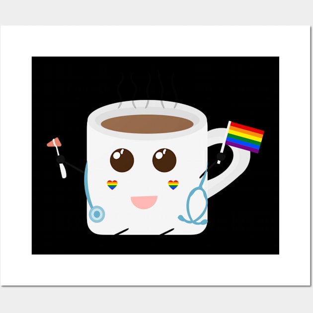 Rainbow LGBTQIA MD Coffee Mug Wall Art by ttyaythings